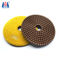 Wet and dry diamond flexible polishing pad for granite marble stone